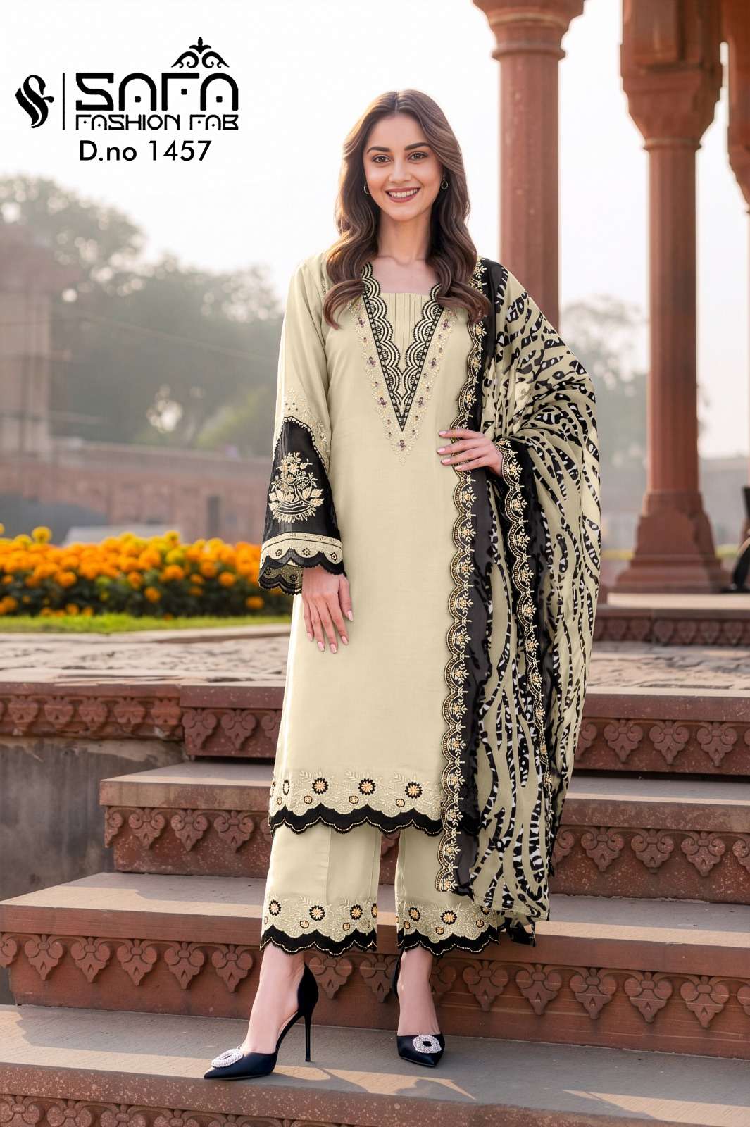Safa Fashion Fab SF 1457 Soft Fabric Pakistani Suit Set - Amrah Wholesale