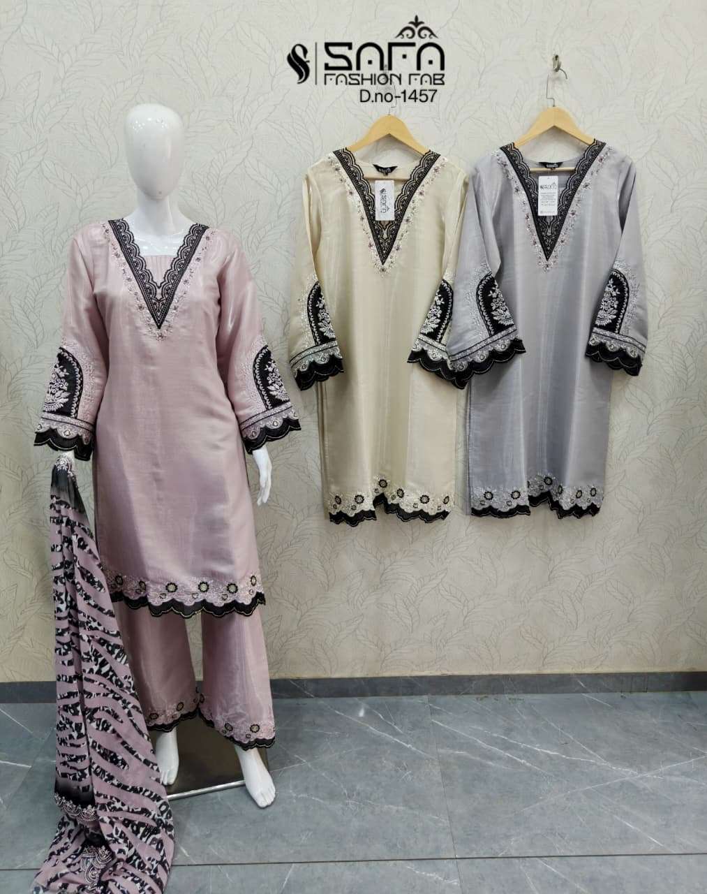 Safa Fashion Fab SF 1457 Soft Fabric Pakistani Suit Set - Amrah Wholesale