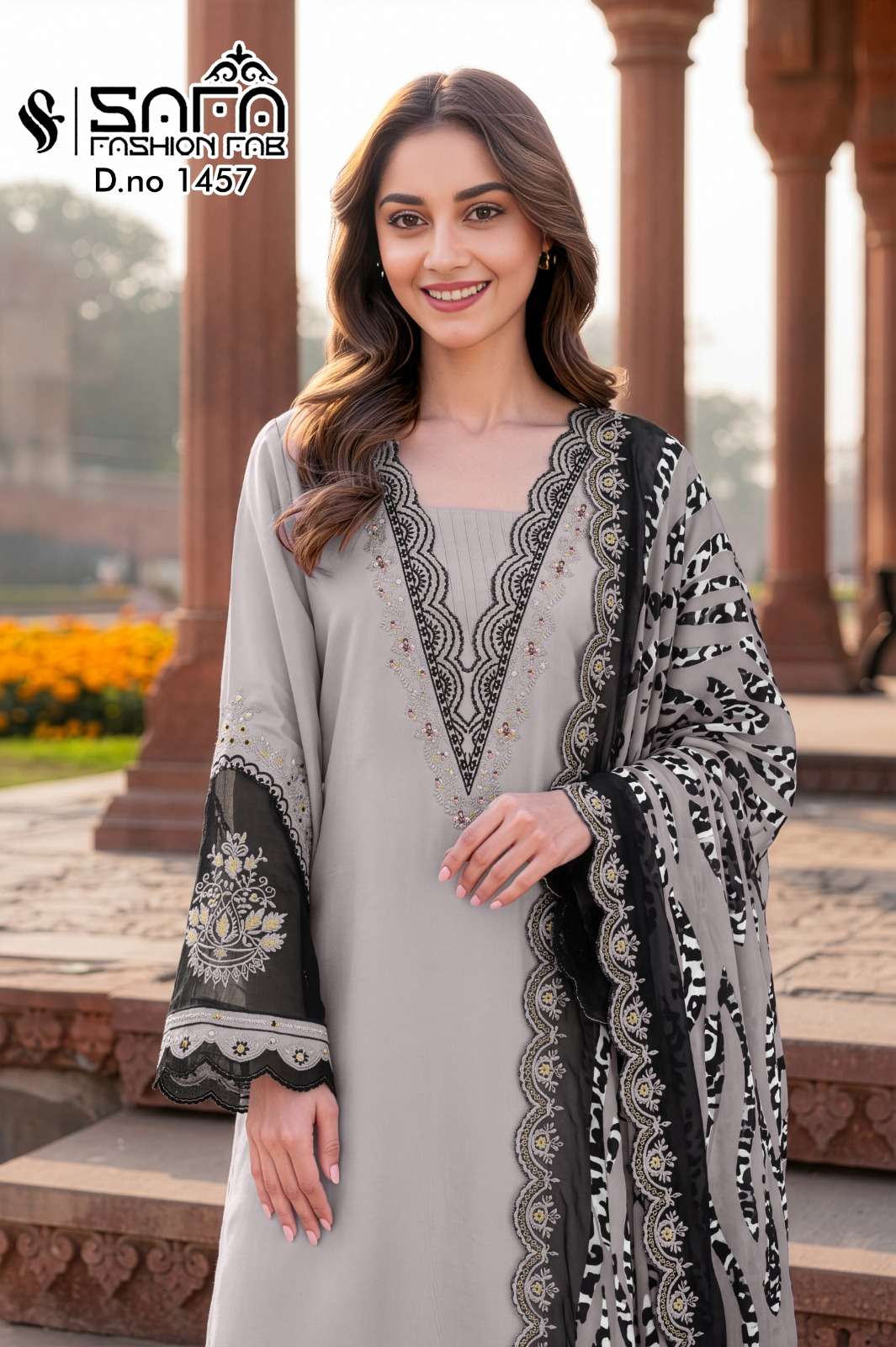 Safa Fashion Fab SF 1457 Soft Fabric Pakistani Suit Set - Amrah Wholesale