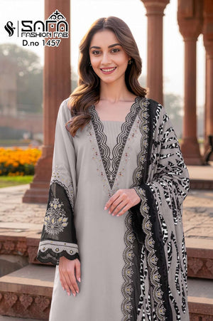 Safa Fashion Fab SF 1457 Soft Fabric Pakistani Suit Set - Amrah Wholesale