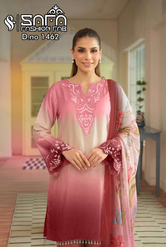 Safa Fashion Fab SF 1462 Heavy Soft Fabric Farshi Salwar Style Pakistani Suit - Amrah Wholesale