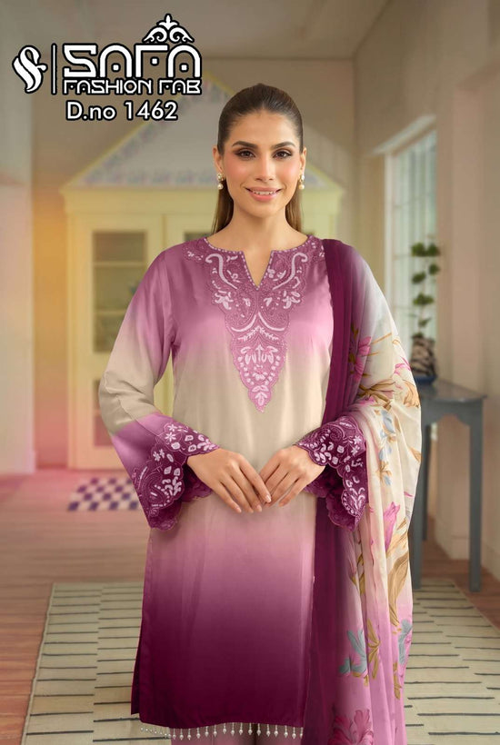 Safa Fashion Fab SF 1462 Heavy Soft Fabric Farshi Salwar Style Pakistani Suit - Amrah Wholesale