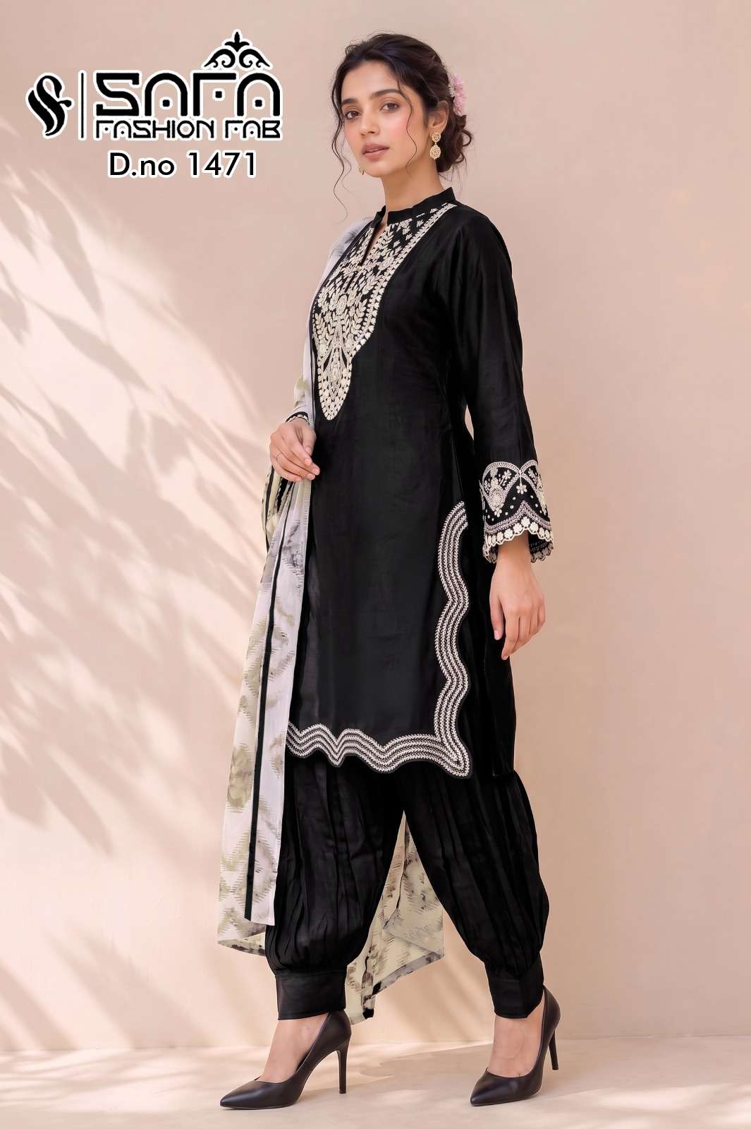 Safa Fashion Fab SF 1471 Gajji Satin Pakistani Suit Set - Amrah Wholesale