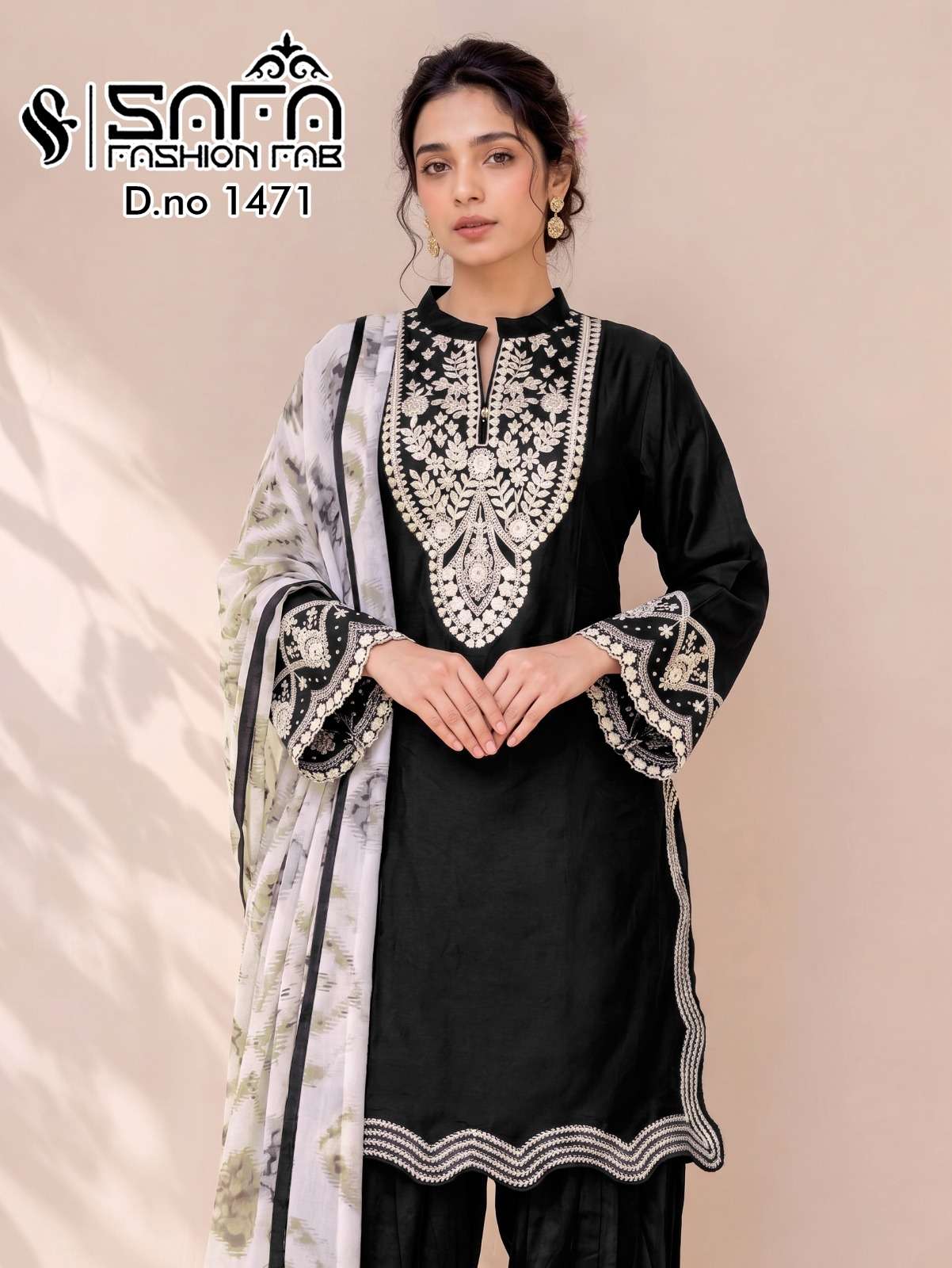 Safa Fashion Fab SF 1471 Gajji Satin Pakistani Suit Set - Amrah Wholesale