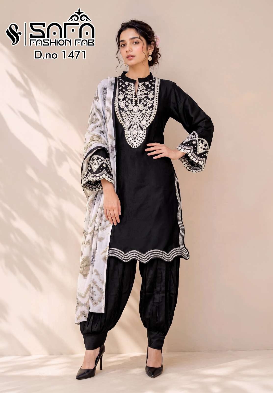 Safa Fashion Fab SF 1471 Gajji Satin Pakistani Suit Set - Amrah Wholesale