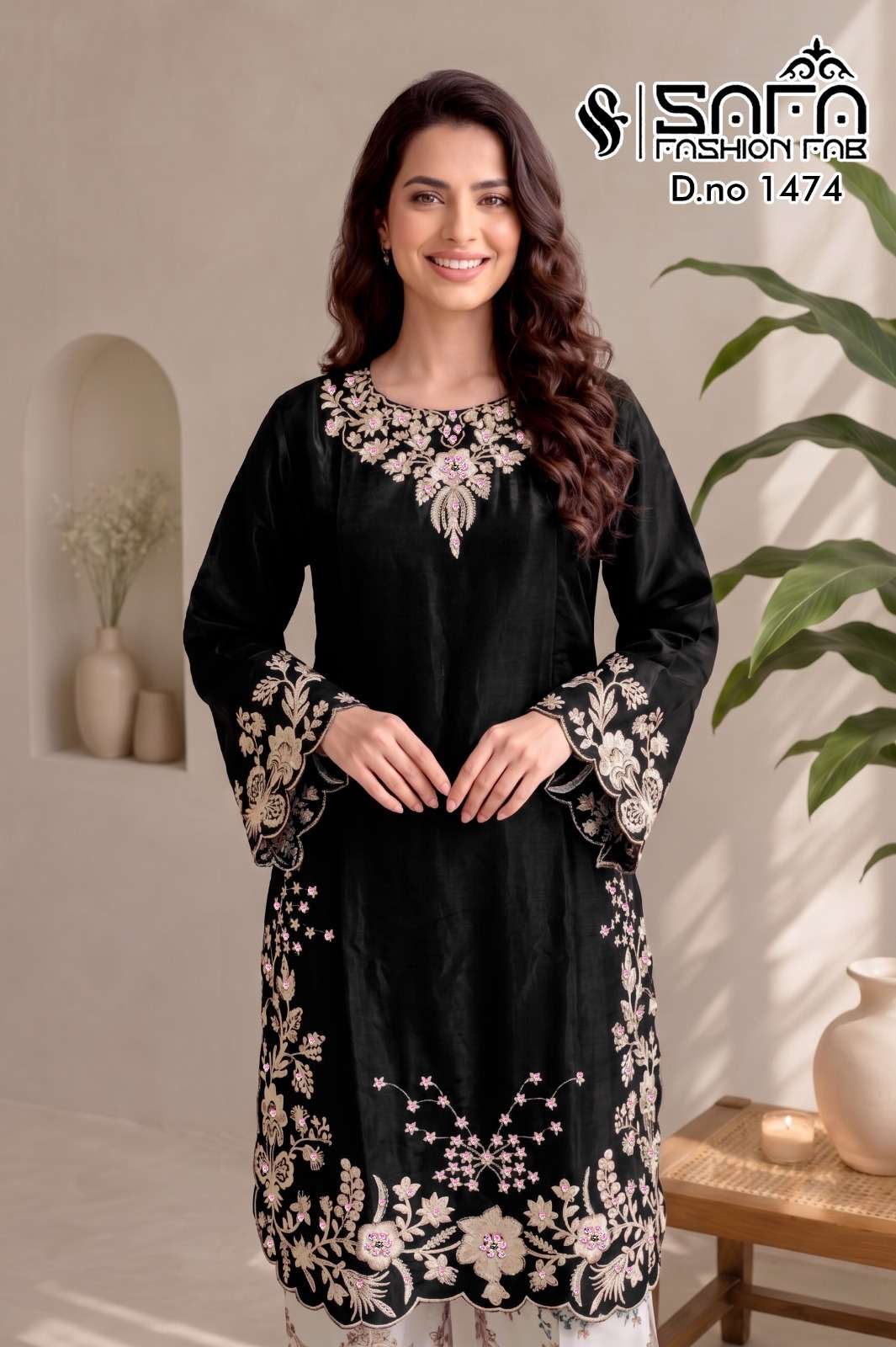 Safa Fashion Fab SF 1474 Soft Fabric Pakistani Suit Set - Amrah Wholesale