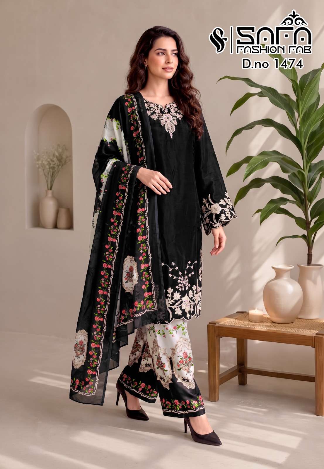 Safa Fashion Fab SF 1474 Soft Fabric Pakistani Suit Set - Amrah Wholesale
