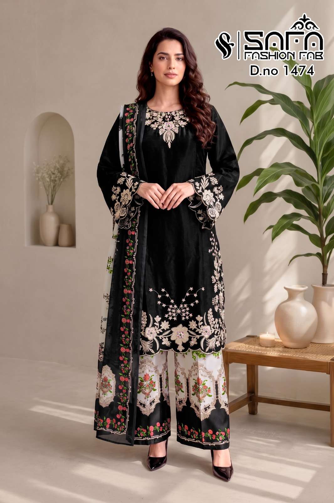 Safa Fashion Fab SF 1474 Soft Fabric Pakistani Suit Set - Amrah Wholesale