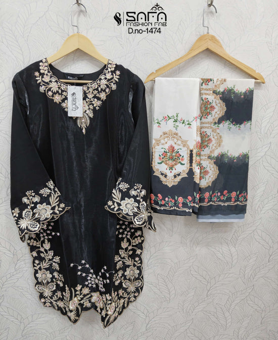 Safa Fashion Fab SF 1474 Soft Fabric Pakistani Suit Set