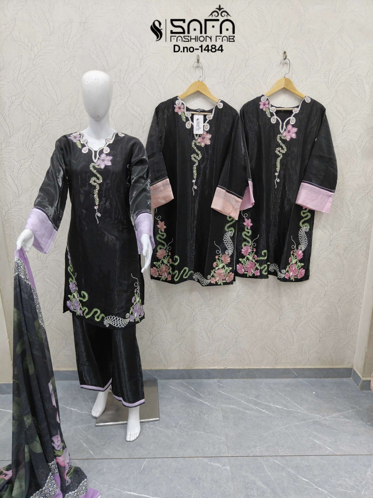 Safa Fashion Fab SF 1484 Stitched Pakistani Suit Set - Amrah Wholesale