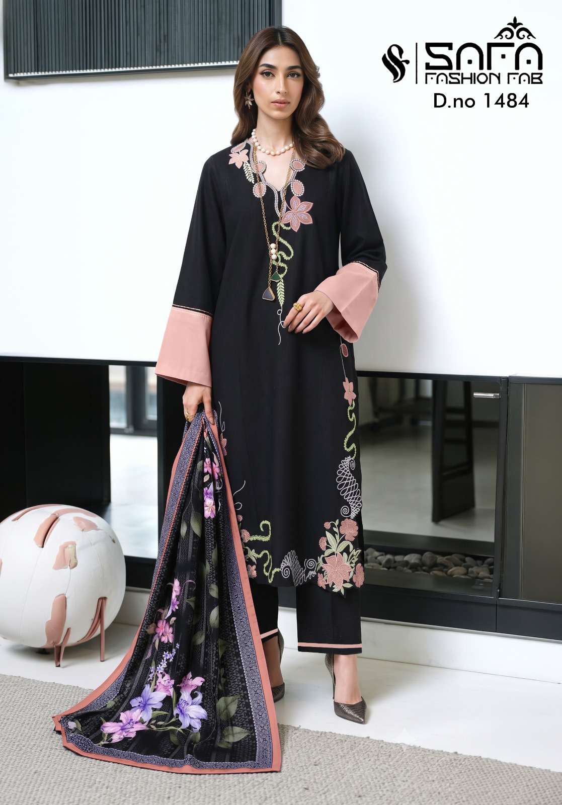 Safa Fashion Fab SF 1484 Stitched Pakistani Suit Set - Amrah Wholesale