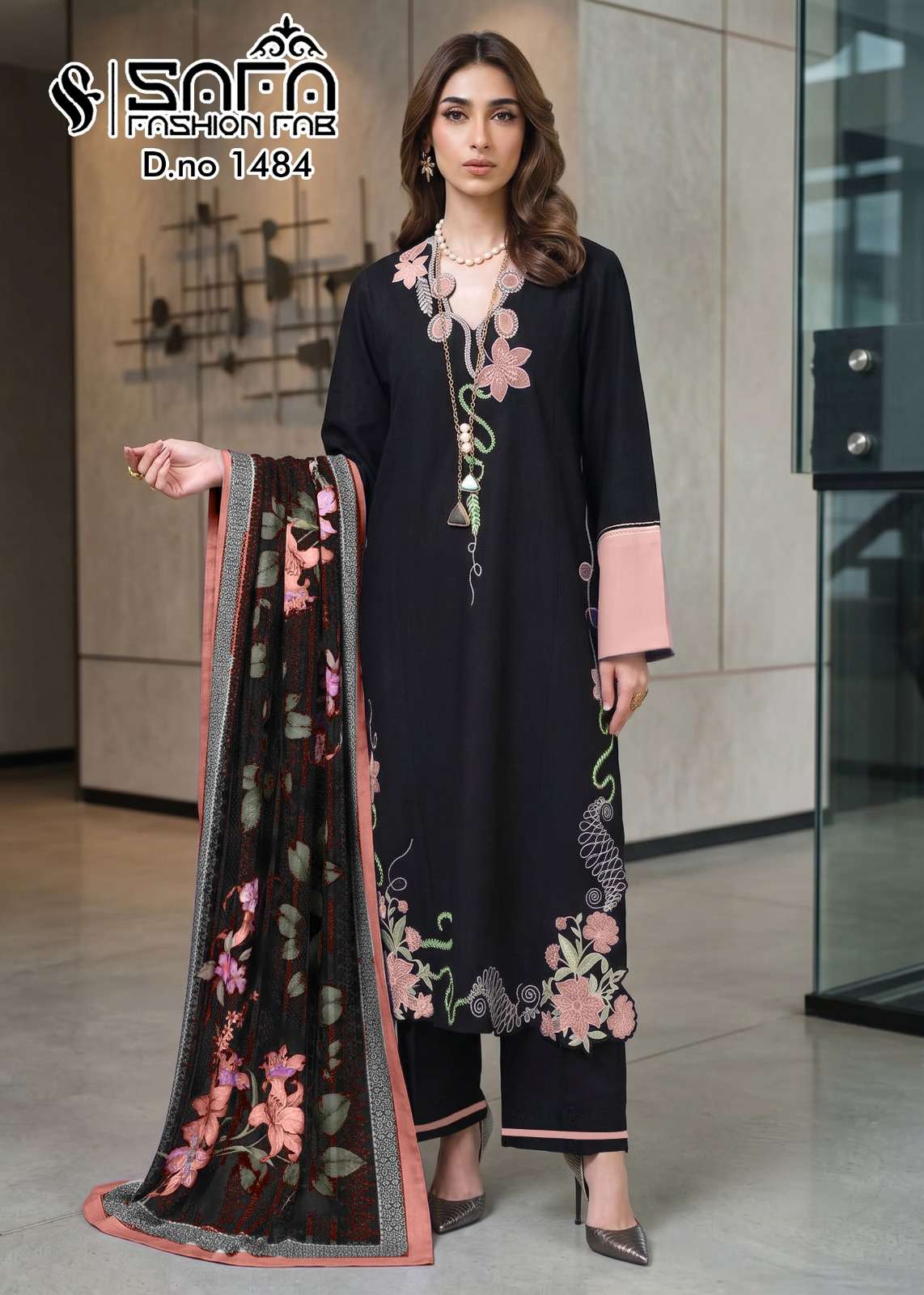 Safa Fashion Fab SF 1484 Stitched Pakistani Suit Set - Amrah Wholesale