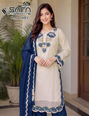 Safa Fashion Fab SF 1485 Pakistani Party Wear 3 Piece Suit Wholesale - Amrah Wholesale