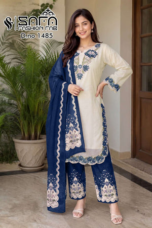 Safa Fashion Fab SF 1485 Pakistani Party Wear 3 Piece Suit Wholesale - Amrah Wholesale