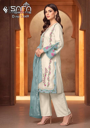 Safa Fashion SF 1449 Soft Mal Designer Pakistani Suit Set - Amrah Wholesale