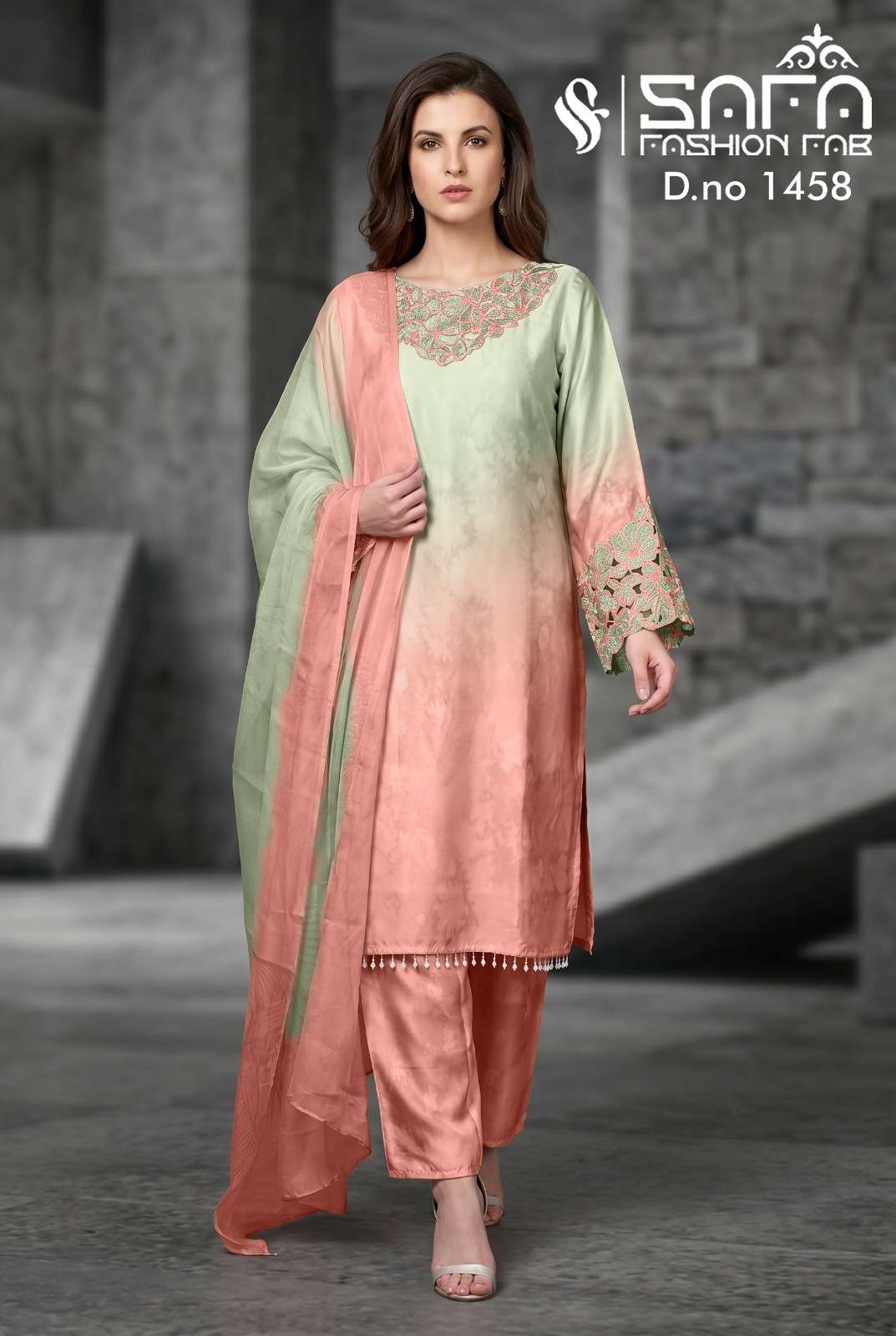 Safa Fashion SF 1458 Heavy Soft Fabric Pakistani Suit Set - Amrah Wholesale