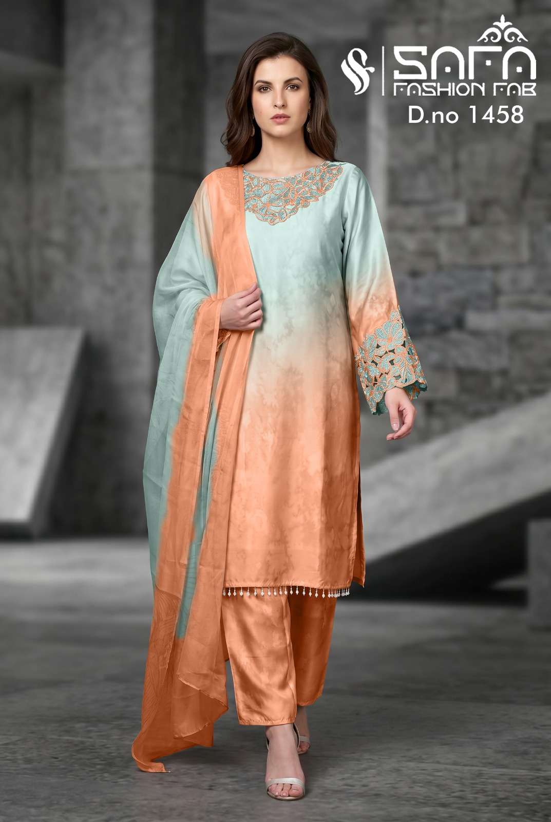 Safa Fashion SF 1458 Heavy Soft Fabric Pakistani Suit Set - Amrah Wholesale