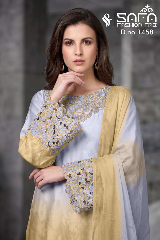 Safa Fashion SF 1458 Heavy Soft Fabric Pakistani Suit Set - Amrah Wholesale