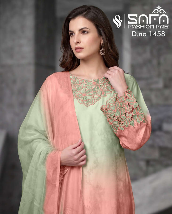 Safa Fashion SF 1458 Heavy Soft Fabric Pakistani Suit Set - Amrah Wholesale