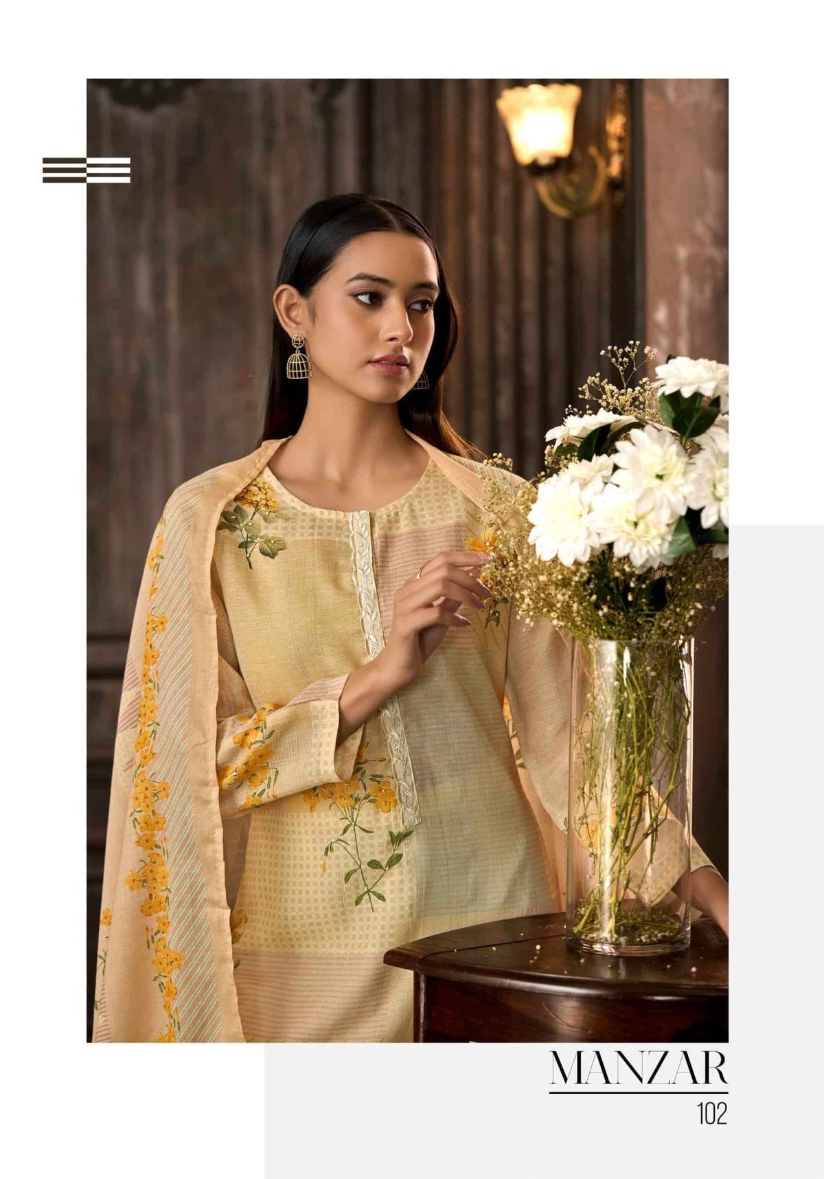 Sahiba Manzar Pure Cotton Linen Dress Material - Amrah Wholesale