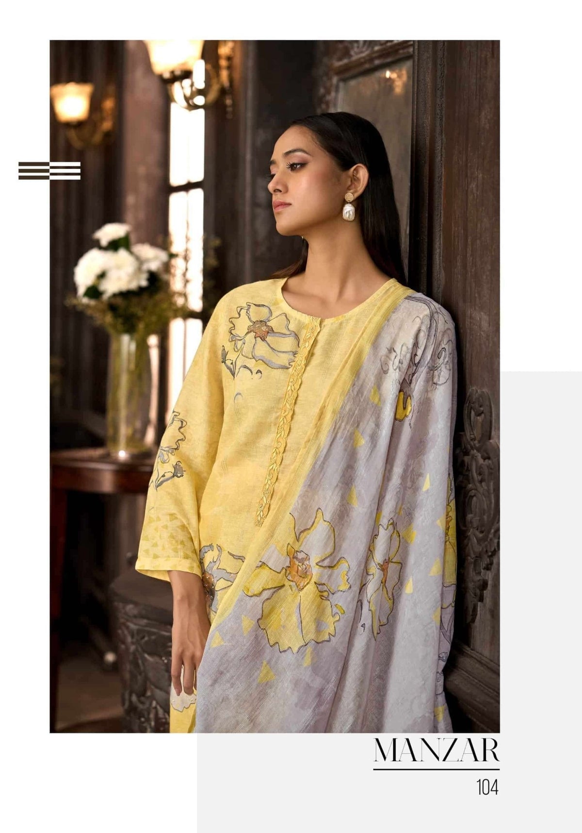 Sahiba Manzar Pure Cotton Linen Dress Material - Amrah Wholesale