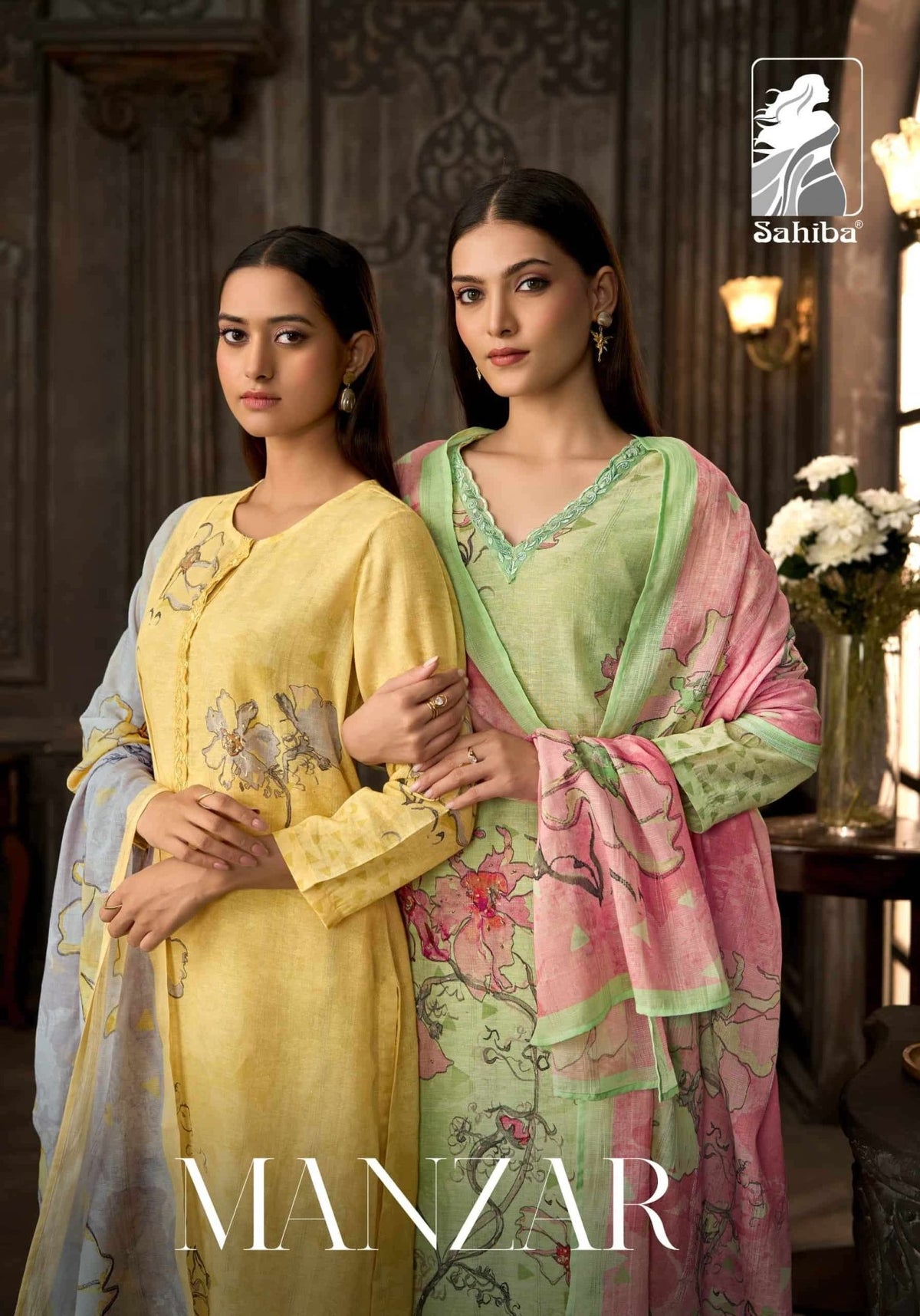 Sahiba Manzar Pure Cotton Linen Dress Material - Amrah Wholesale