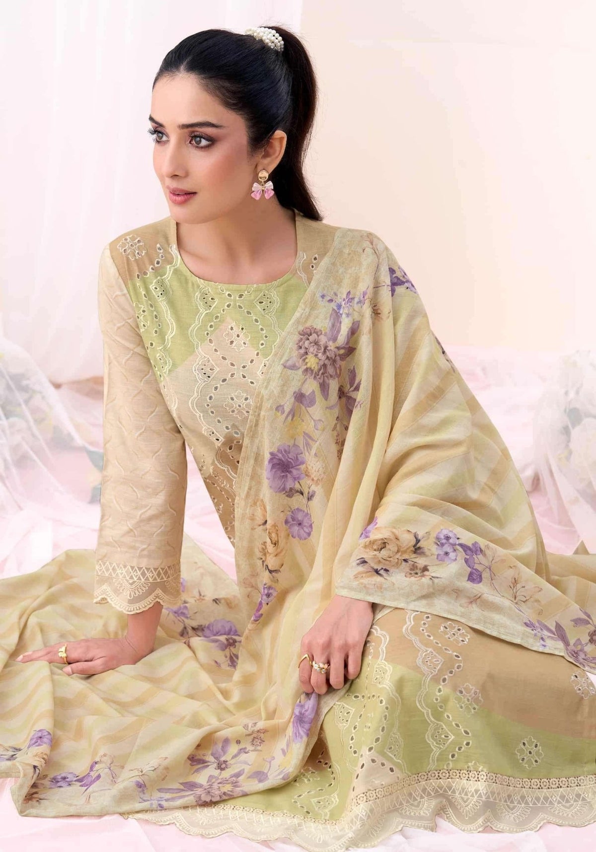 Sahiba Resham Art Premium Cotton Dress Material - Amrah Wholesale
