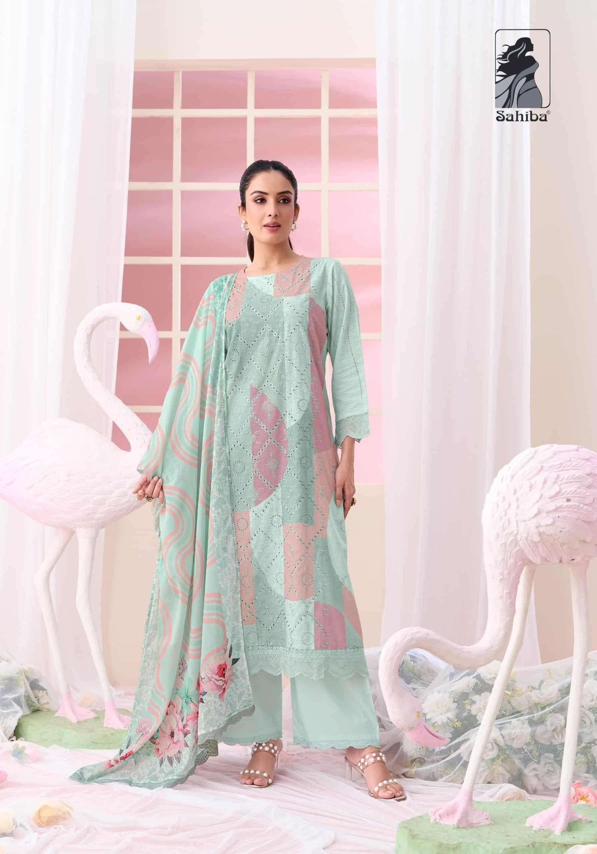 Sahiba Resham Art Premium Cotton Dress Material - Amrah Wholesale