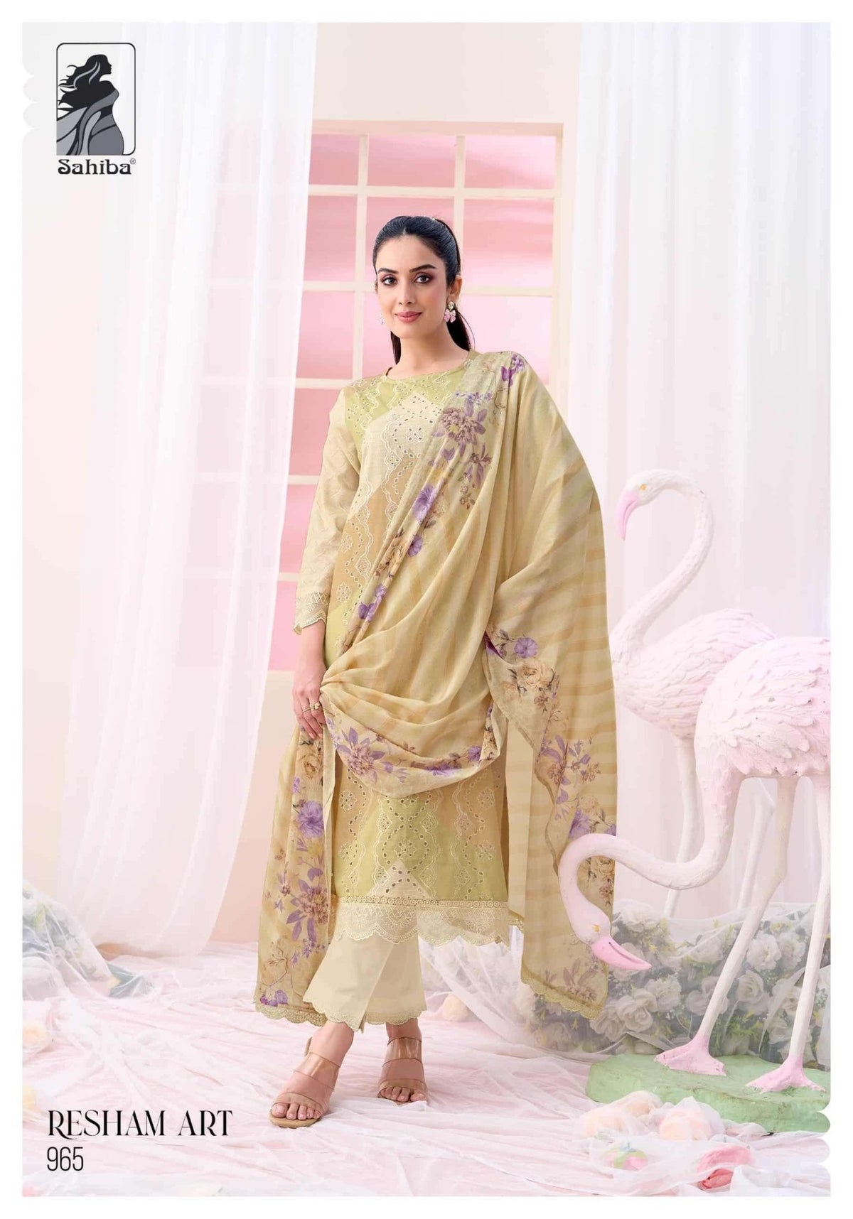 Sahiba Resham Art Premium Cotton Dress Material - Amrah Wholesale
