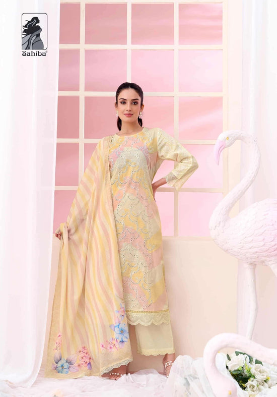 Sahiba Resham Art Premium Cotton Dress Material - Amrah Wholesale