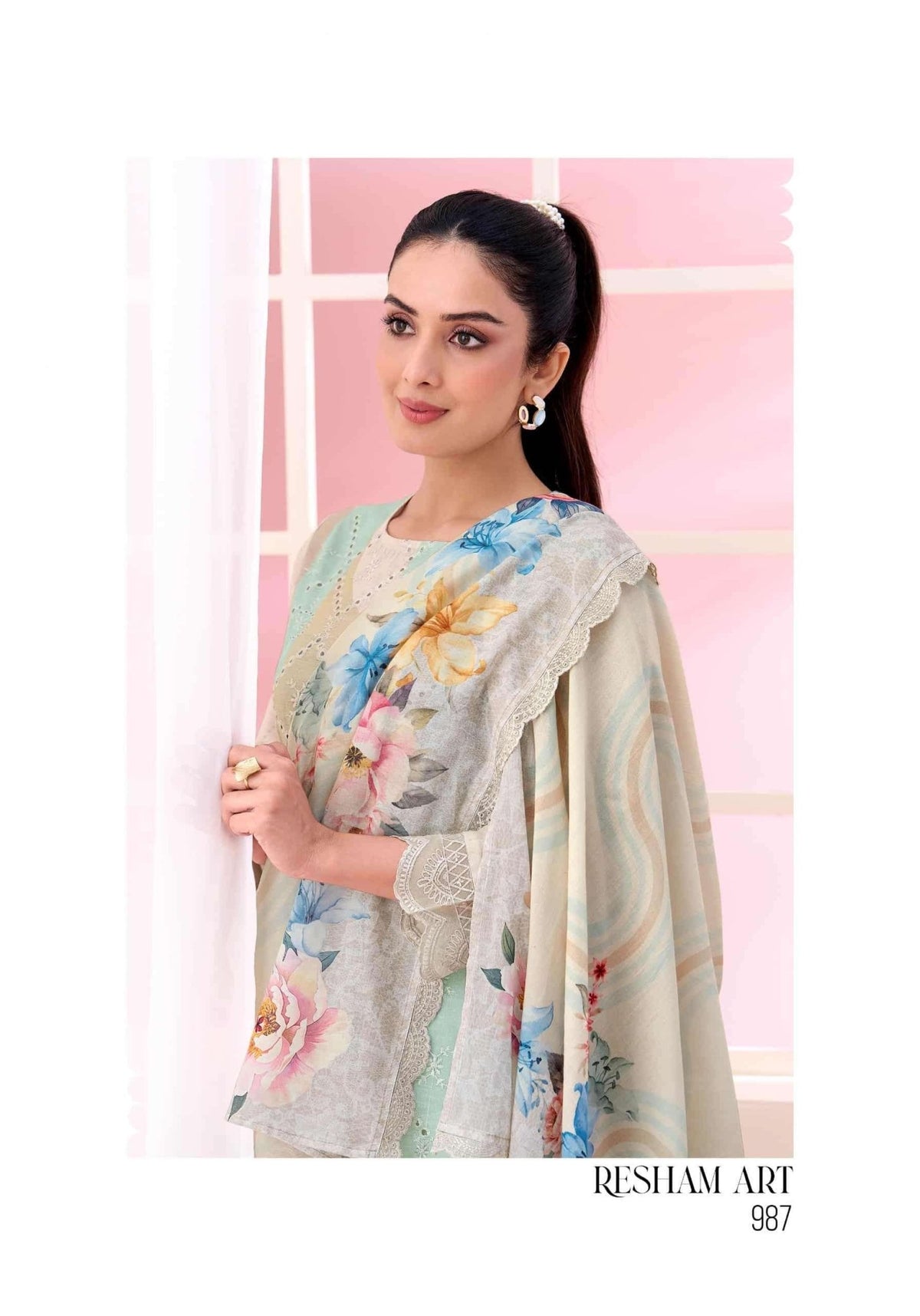Sahiba Resham Art Premium Cotton Dress Material - Amrah Wholesale