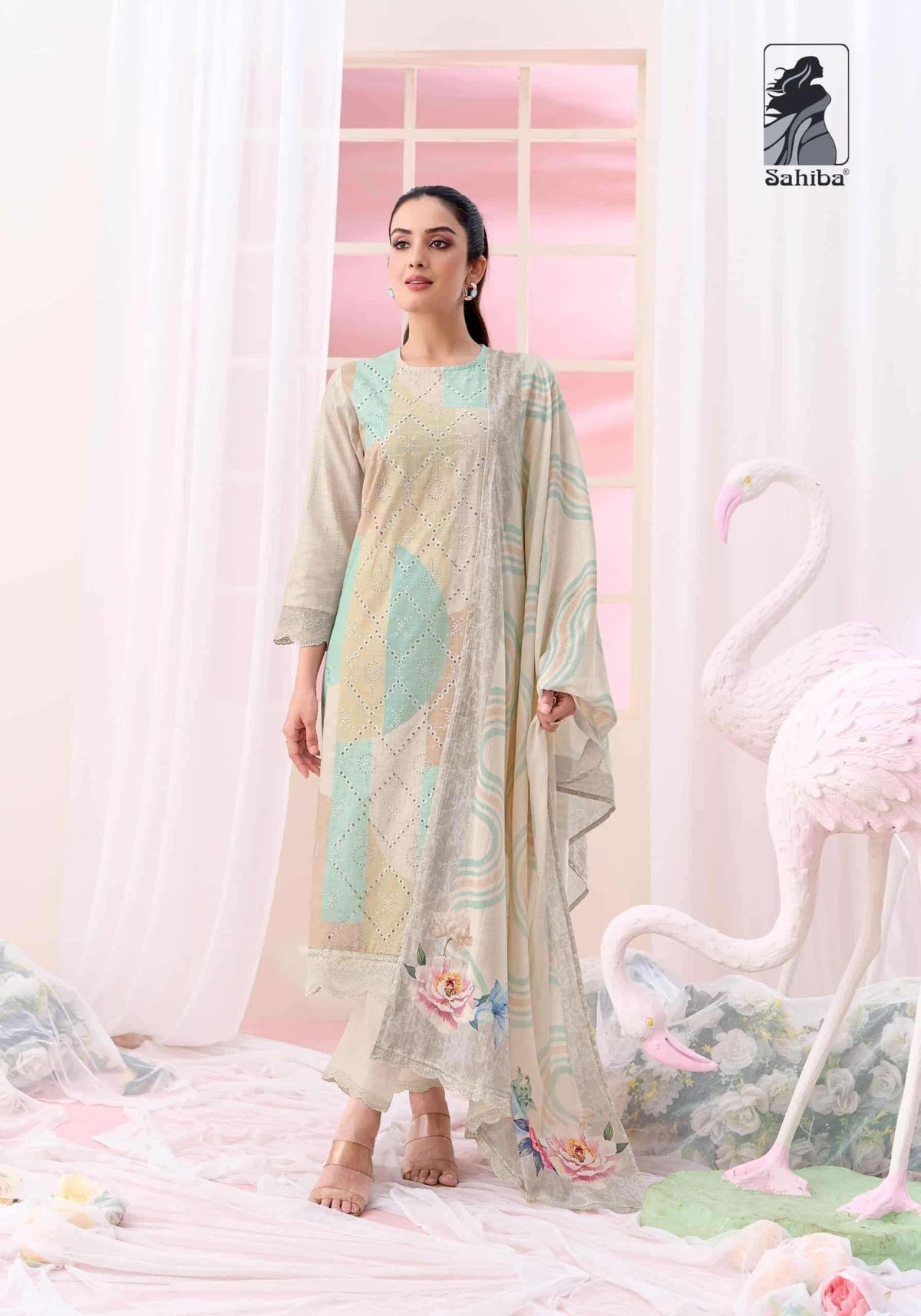 Sahiba Resham Art Premium Cotton Dress Material - Amrah Wholesale