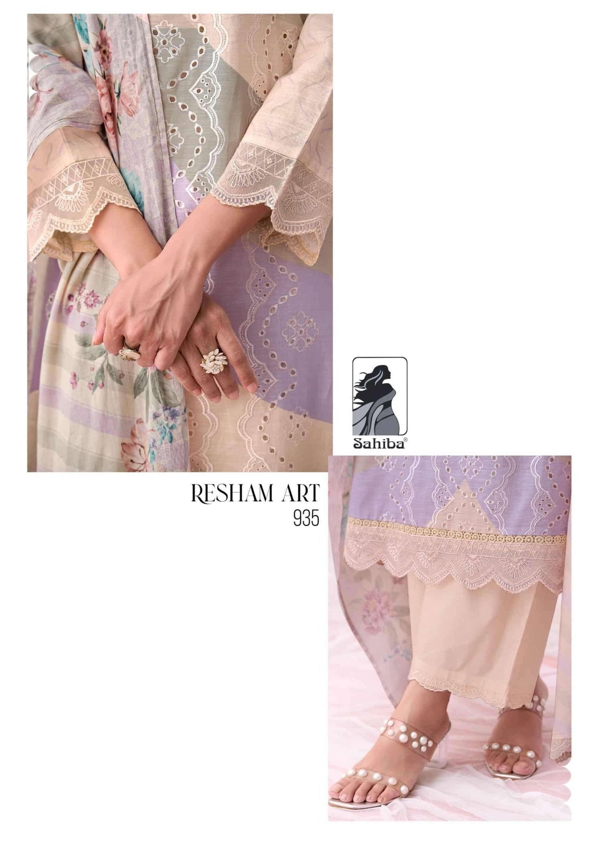 Sahiba Resham Art Premium Cotton Dress Material - Amrah Wholesale