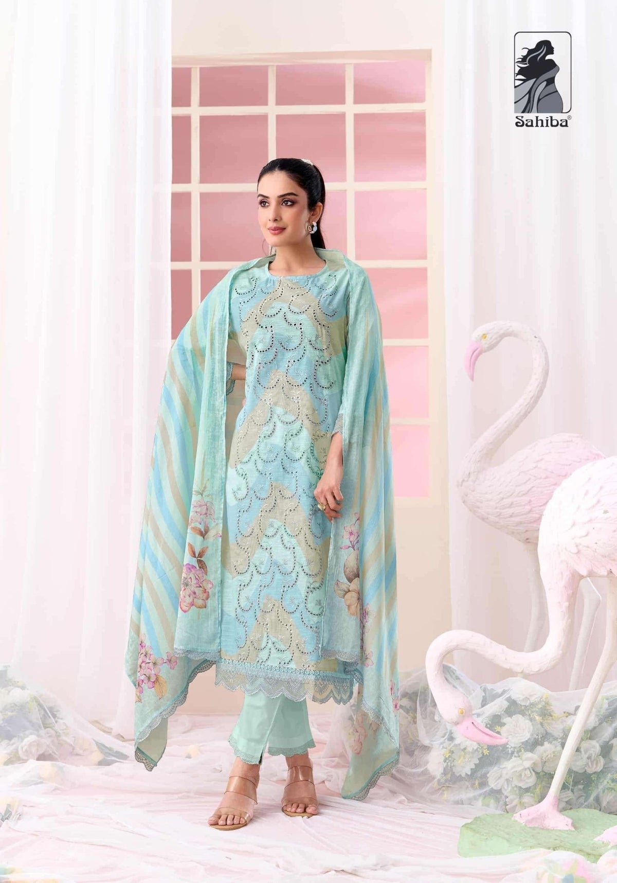 Sahiba Resham Art Premium Cotton Dress Material - Amrah Wholesale