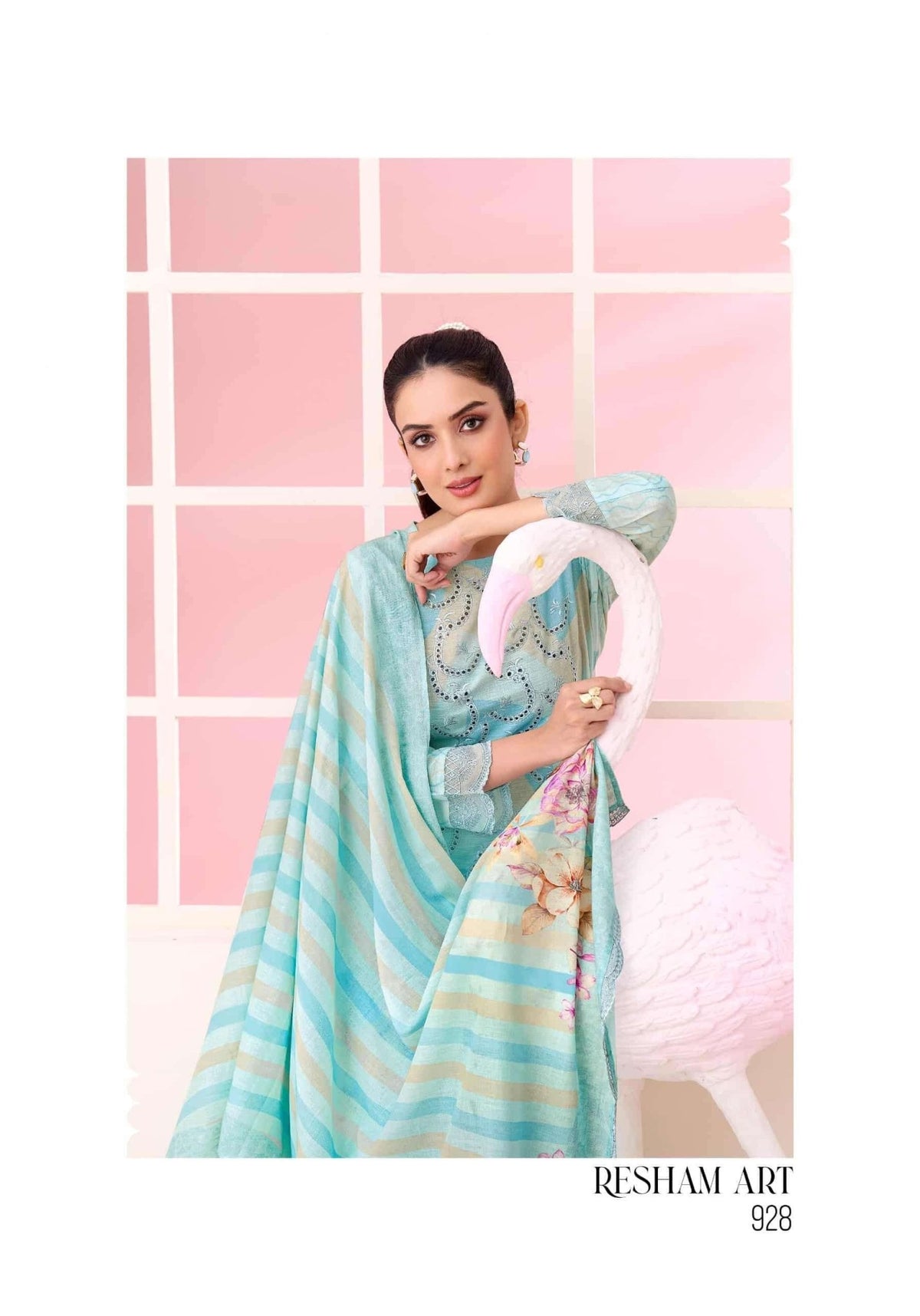 Sahiba Resham Art Premium Cotton Dress Material - Amrah Wholesale