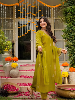 Sahiba Vol 1 Kurti Pant Dupatta Set - Amrah Wholesale