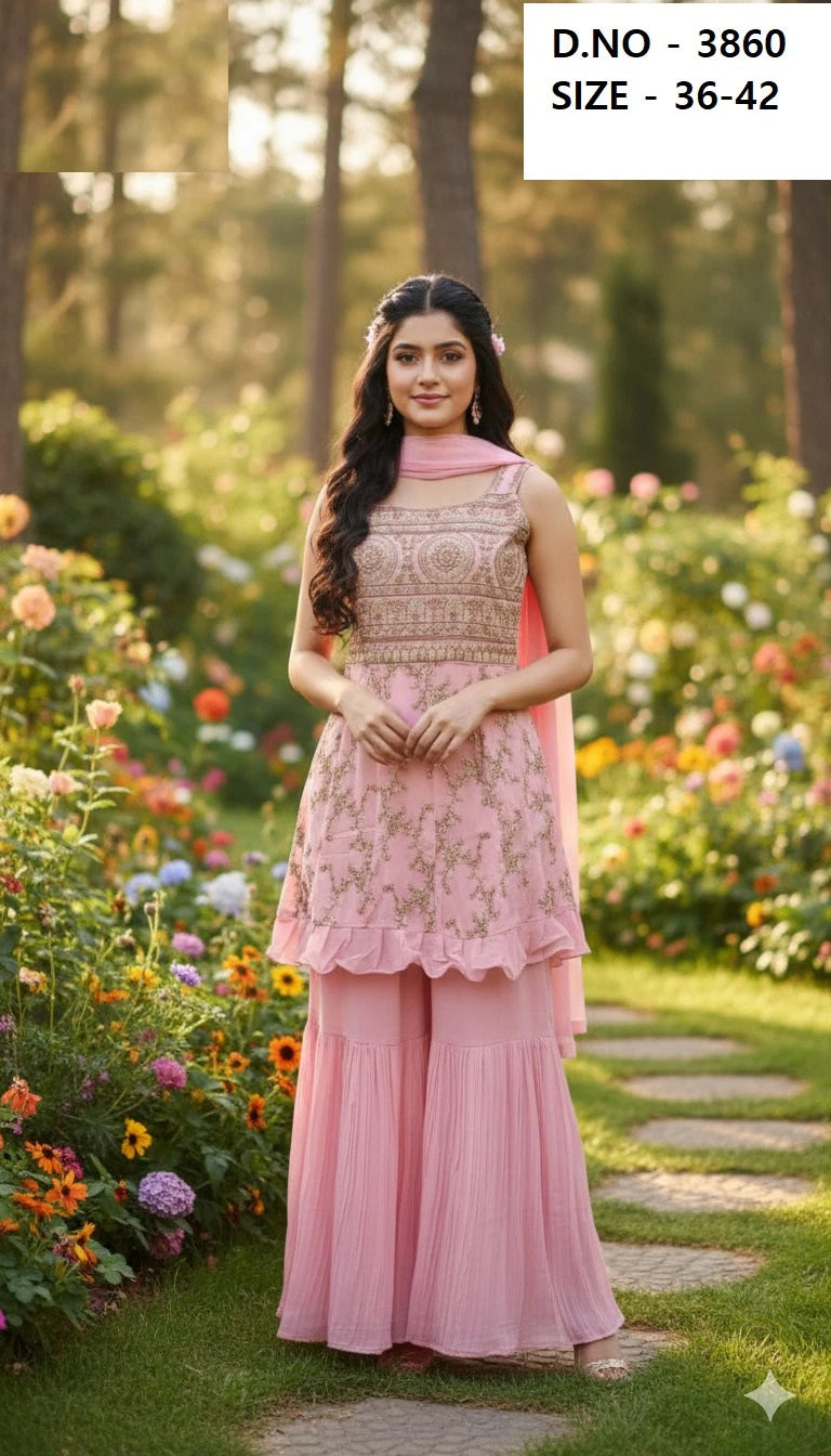 Saiyaara Sharara Set 3860