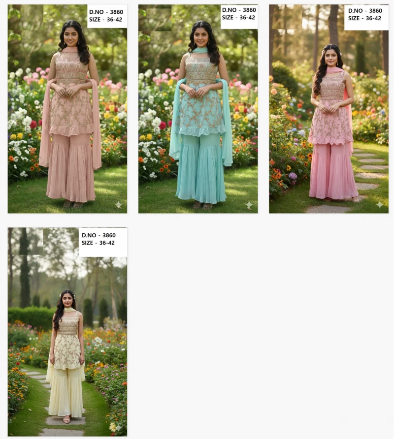 Saiyaara Sharara Set 3860