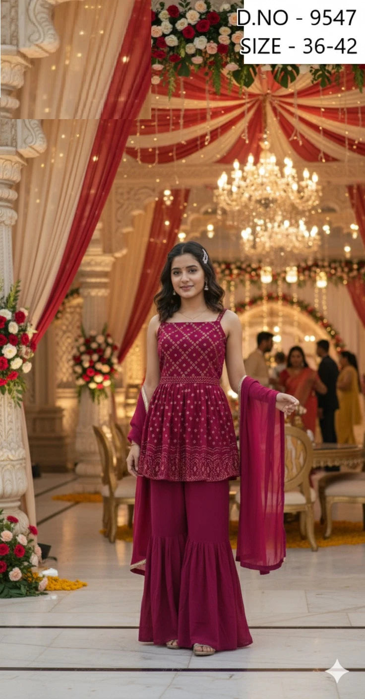 Saiyaara Sharara Set 9547