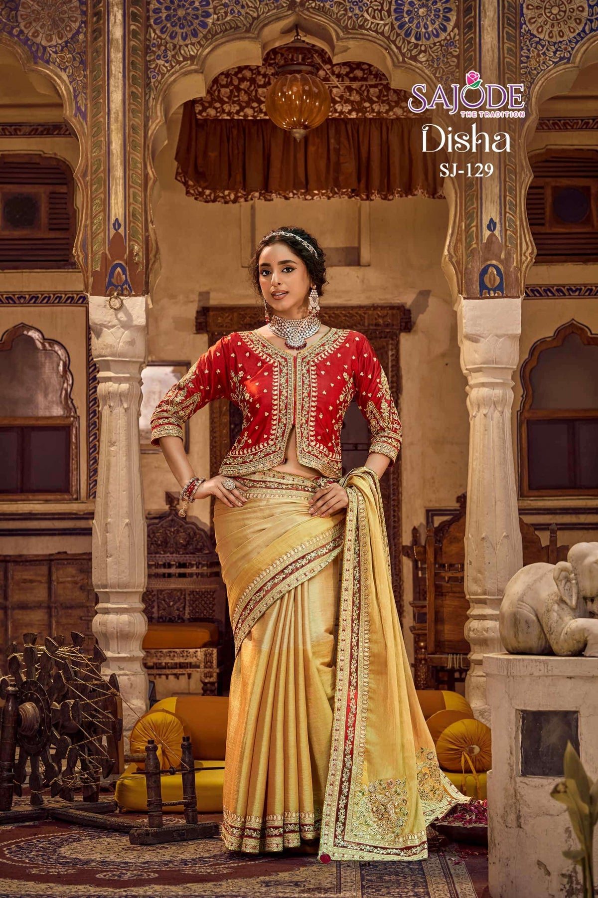 SAJODE DISHA Viscose Linen Ready To Wear Saree