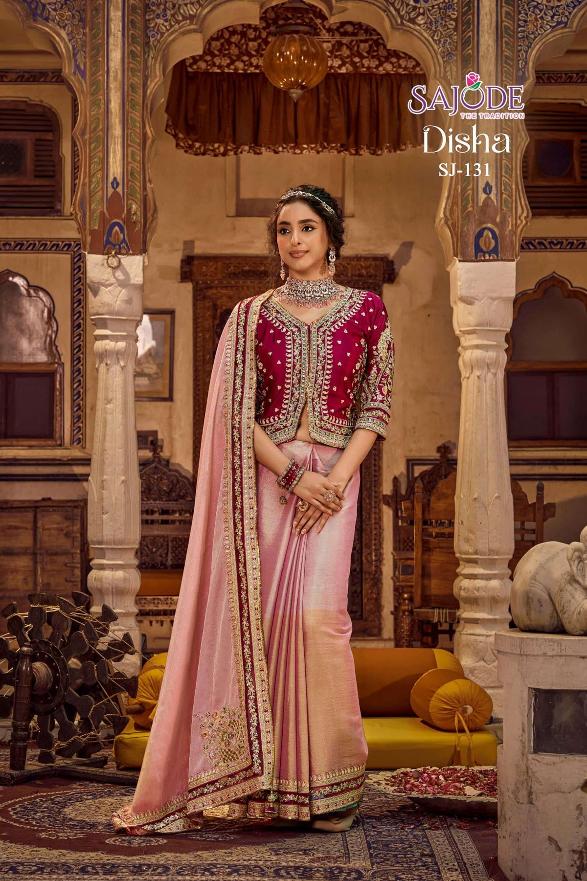 SAJODE DISHA Viscose Linen Ready To Wear Saree