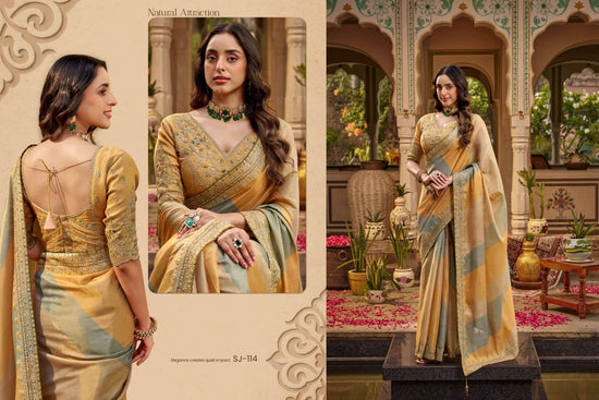 Sajode Siddhi 106 to 115 Series Fancy Embroidery Saree - Amrah Wholesale