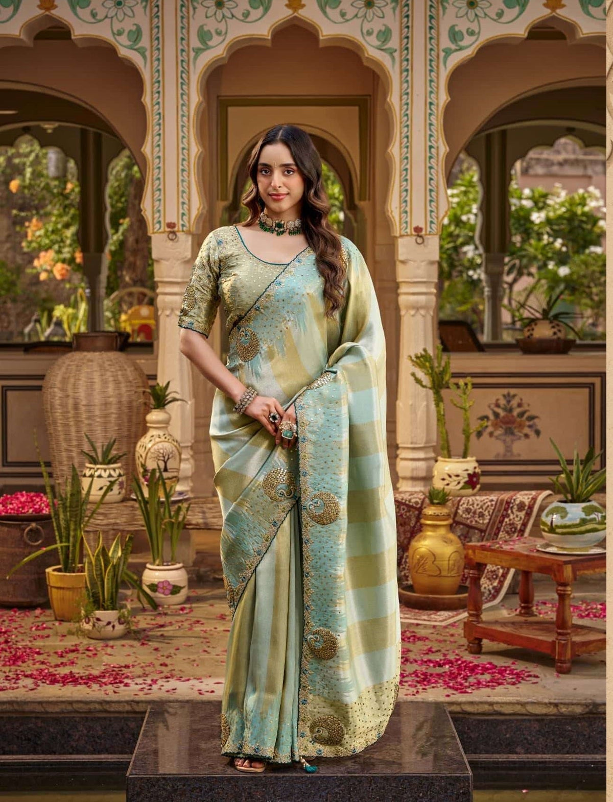 Sajode Siddhi 106 to 115 Series Fancy Embroidery Saree - Amrah Wholesale