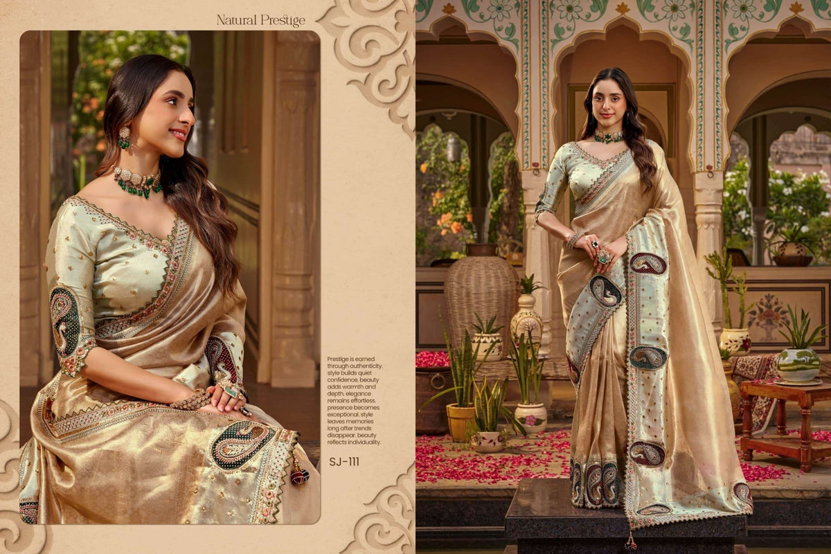 Sajode Siddhi 106 to 115 Series Fancy Embroidery Saree - Amrah Wholesale