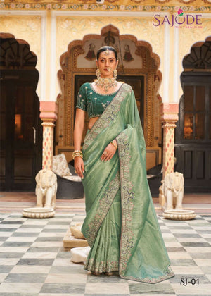 Sajode The Tradition 01 To 06 Tissue Silk Embroidery Premium Saree