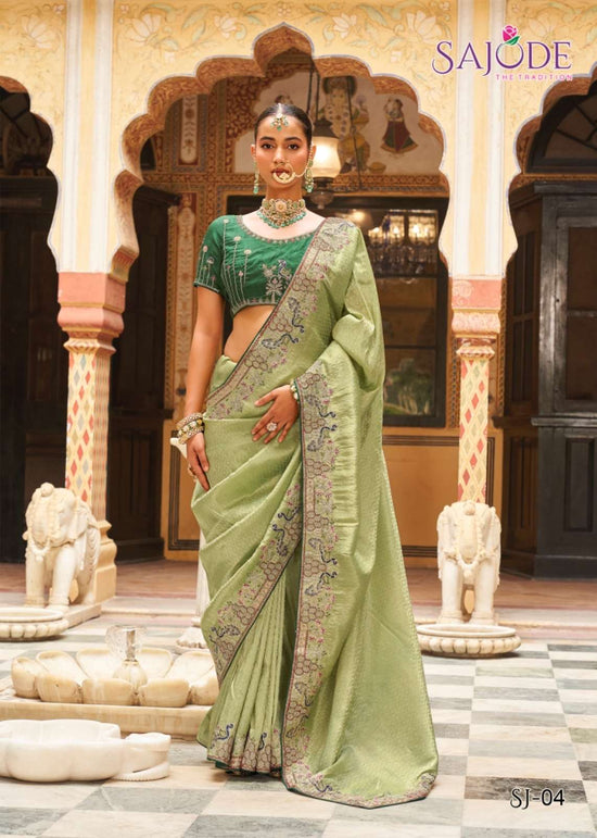 Sajode The Tradition 01 To 06 Tissue Silk Embroidery Premium Saree
