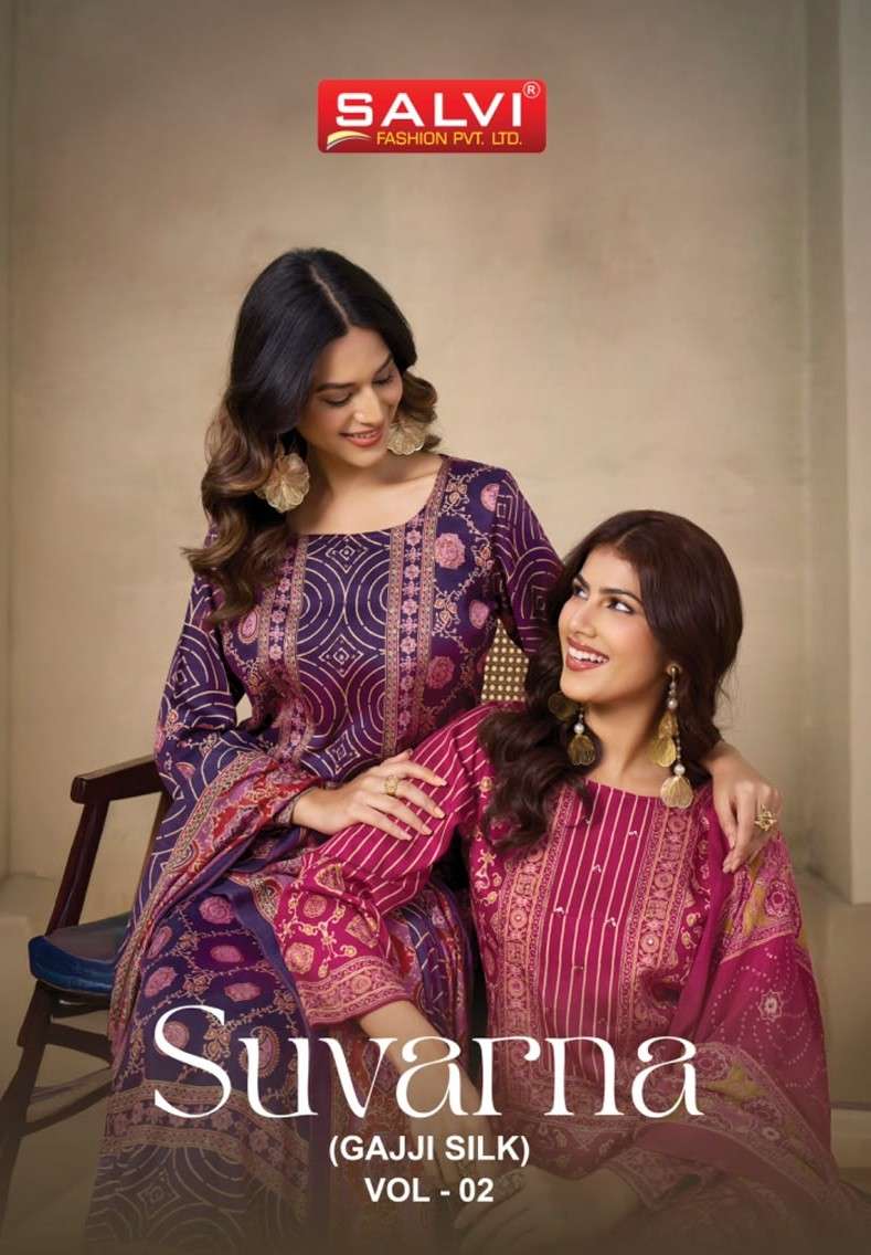 Salvi Fashion Suvarna Vol 2 Gajji Silk Handwork Suit Set