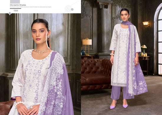 Salvi Fashion Swarovski Pure Lawn Embroidered Dress Material - Amrah Wholesale