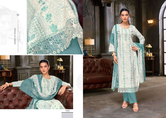 Salvi Fashion Swarovski Pure Lawn Embroidered Dress Material - Amrah Wholesale
