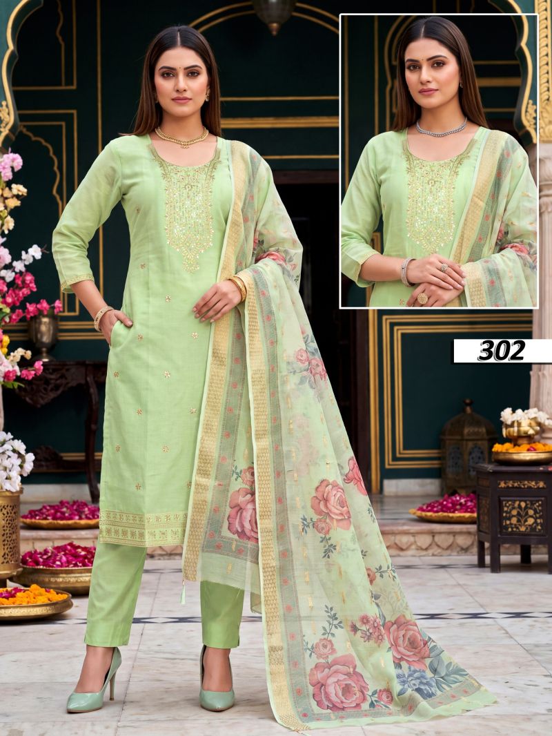 Samaira Vol 3 Vatican Plain Embroidered Kurti Set